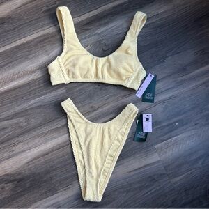 NWT Yellow Pucker Texture Bikini